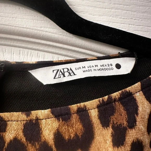 Zara Leopard-Print Sleeveless Mini Dress M - Picture 4 of 5